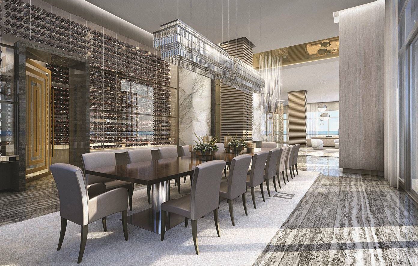 Interior rendering of the Mansions at Acqualina