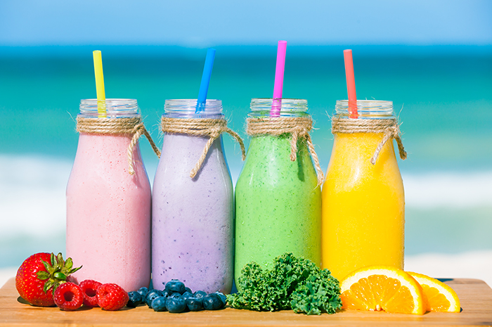 smoothies on the beach