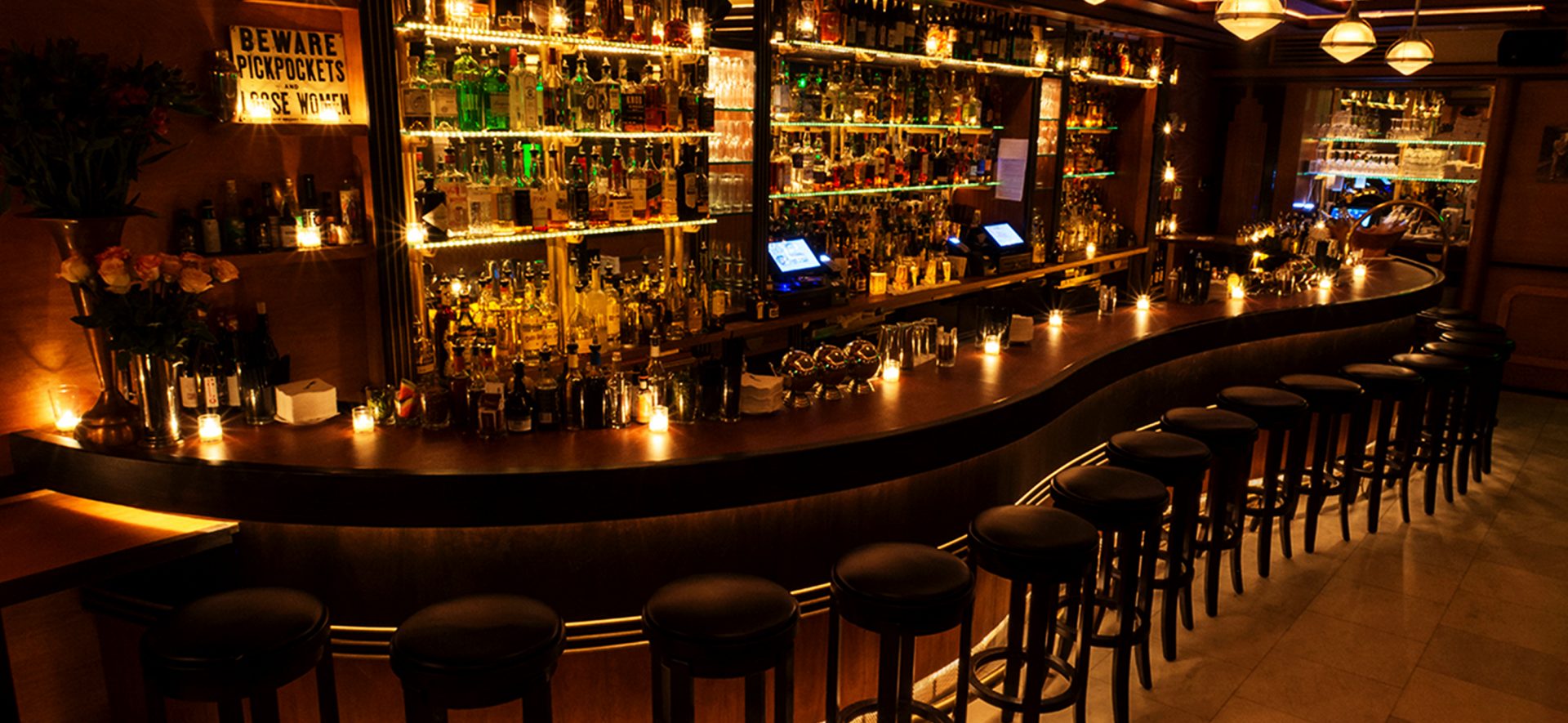 The front of the bar at Employees Only in Miami, Florida