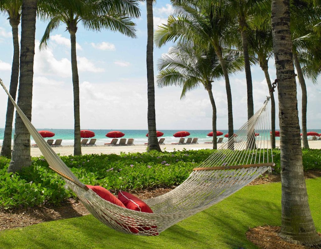 Hammock by Acqualina's Green Lawn by the Beach
