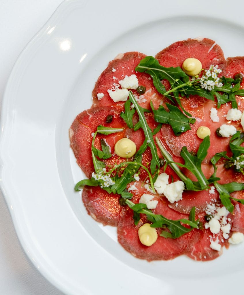 Il Mulino's Beef Carpaccio dish