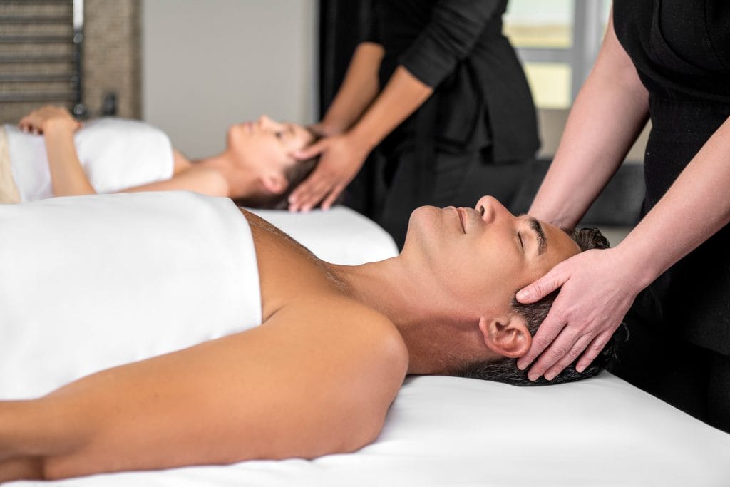Couple Getting an Acqualina Spa's Treatment Together at the Royal Couples Suite