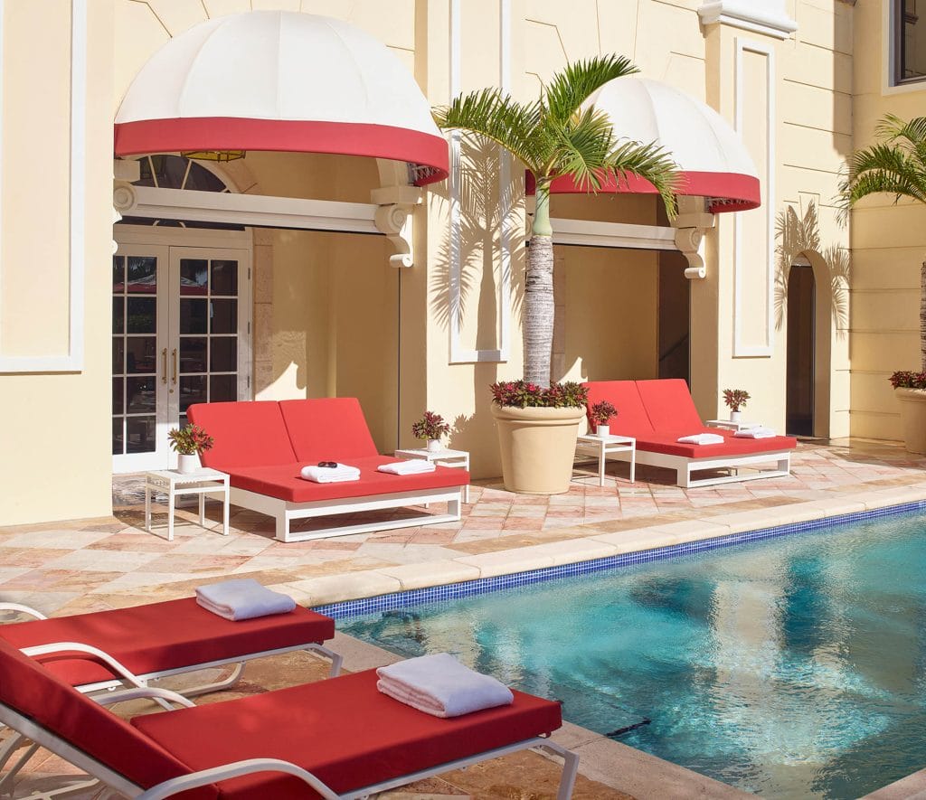Acqualina Spa's Terrace Pool and Lounge Chairs
